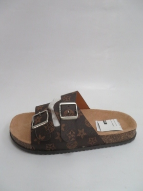 Klapki damskie na płaskim (36-41) CB2127-1 BROWN