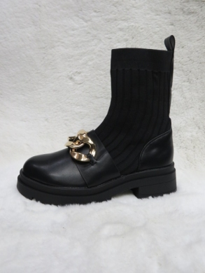 Botki damskie na płaskim (36-41) FR620 BLACK