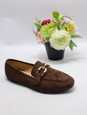Mokasyny damskie na płaskim (36-41) H8-967 BROWN