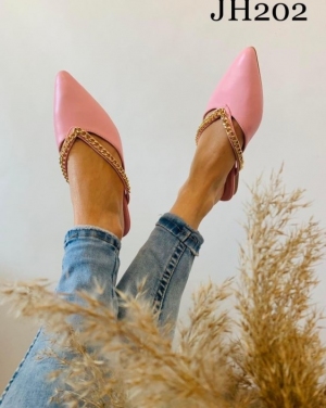 Klapki damskie na płaskim (36-41) JH202 PINK