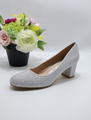 Czółenki damskie na obcasie (36-41) YO-720 SILVER