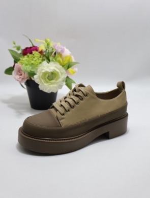 Mokasyny damskie na płaskim (36-41) 4664-1 KHAKI