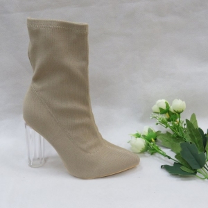 Kozaki damskie jesienne na obcasie (36-41) JRX1903 BEIGE
