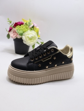 Buty sportowe damskie na płaskim (36-41) ZH12 BLACK