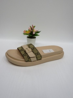 Klapki damskie na płaskim (36-41) 0-86 BEIGE