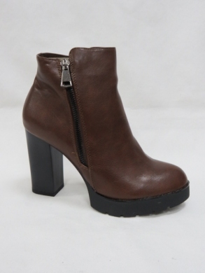 Botki damskie ocieplane na obcasie (36-41) A206-4 BROWN
