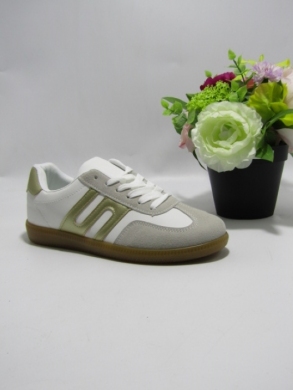 Buty sportowe damskie na płaskim (36-41) 7616-4 WH/GOLD