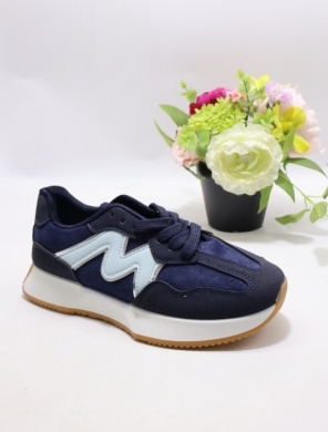 Buty sportowe damskie na płaskim (36-41) K1763 NAVY