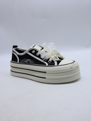 Trampki damskie na płaskim (35-40) BD30 BLACK