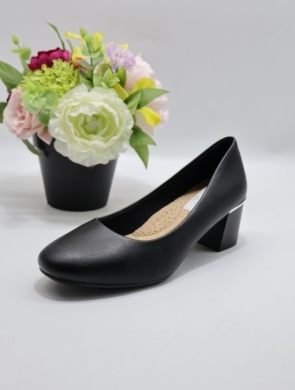 Czółenki damskie na obcasie (36-41) 1761 BLACK