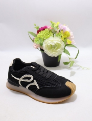 Buty sportowe damskie na płaskim (36-41) WX-186 BLACK