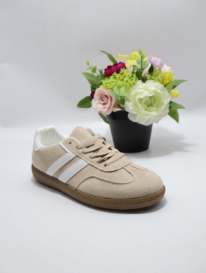 Buty sportowe damskie na płaskim (36-41) B-6110 BEIGE