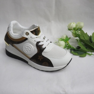 Buty sportowe damskie na koturnie (36-41) 0060-2 WHITE