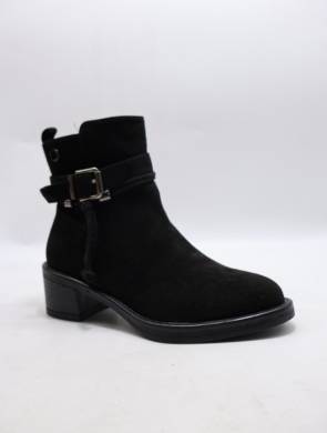 Botki damskie ocieplane na obcasie (36-41) 2612 BLACK