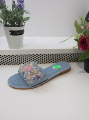 Klapki damskie na płaskim (36-41) 7989 BLUE