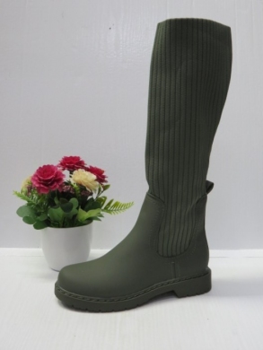 Kozaki damskie na płaskim (36-41) HB-182 GREEN