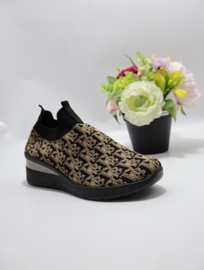 Buty sportowe damskie na koturnie (36-41) FJHY-1 BL/COFFE