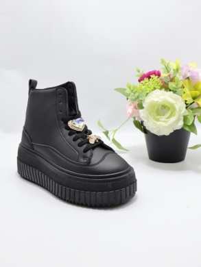Botki damskie na płaskim (36-41) YH53 BLACK