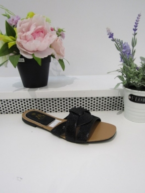 Klapki damskie na płaskim (36-41) IB510-67 BLACK