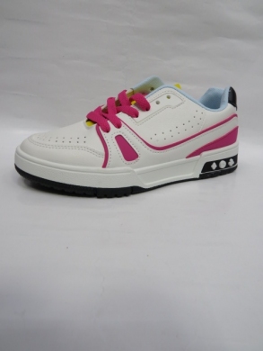 Buty sportowe damskie na płaskim (36-41) 28511 WHITE/ROSE/RED