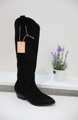 Kozaki damskie na obcasie (36-41) 1139 BLACK