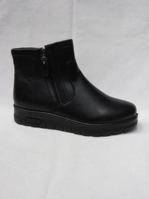 Botki damskie ocieplane na płaskim (37-42) W77-8 BLACK