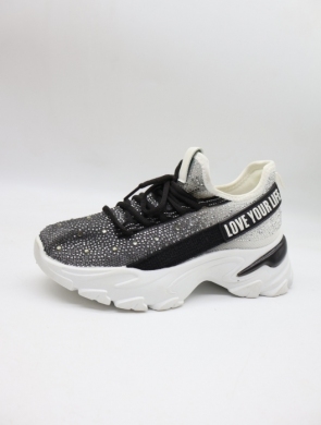 Buty sportowe damskie na płaskim (36-41) WW108 BLACK