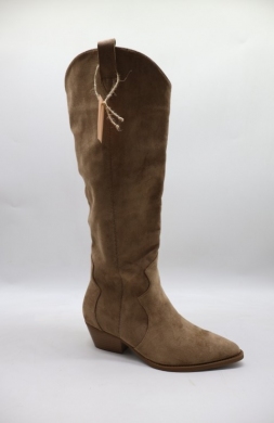 Kozaki damskie ocieplane na obcasie (36-41) 1139 KHAKI