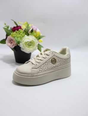 Buty sportowe damskie na płaskim (36-41) LT395-3 BEIGE