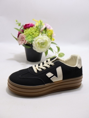 Buty sportowe damskie na płaskim (36-41) 99007 BLACK