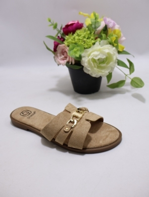 Klapki damskie na płaskim (36-41) M39 KHAKI