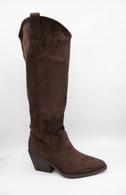 Kozaki damskie na obcasie (36-41) 52222 BROWN