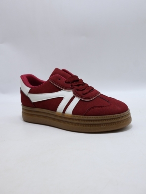Buty sportowe damskie na płaskim (36-41) 1218 WINE