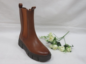 Botki damskie ocieplane na koturnie (36-41) RB140 CAMEL