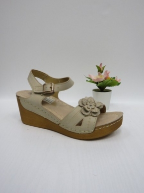 Sandały damskie na koturnie (36-41) B0601 BEIGE