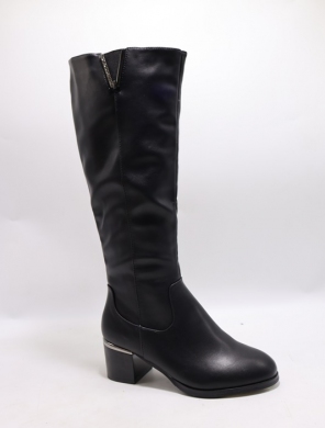 Kozaki damskie ocieplane na obcasie (36-41) SG771 BLACK