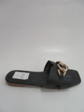 Klapki damskie na płaskim (36-41) 2305-12 BLACK