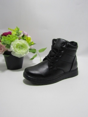 Botki damskie ocieplane na płaskim (36-41) KF01 BLACK