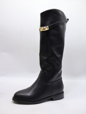 Kozaki damskie na płaskim (36-41) BM171 BLACK
