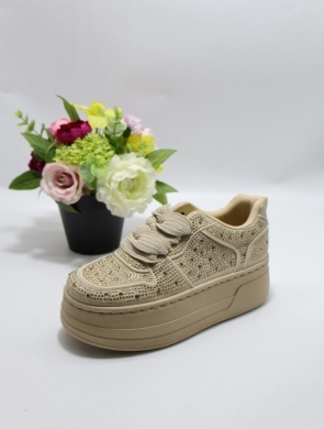 Buty sportowe damskie na płaskim (36-41) A-119 APRICOTE