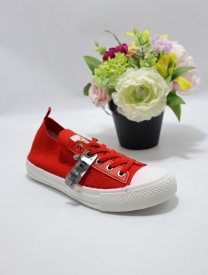 Trampki damskie na płaskim (36-41) PC05 RED