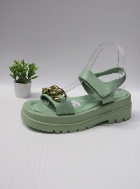 Sandały damskie na koturnie (36-41) K72 GREEN