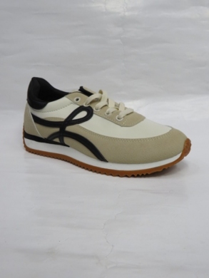 Buty sportowe damskie na płaskim (36-41) 8728 KHAKI/BLACK