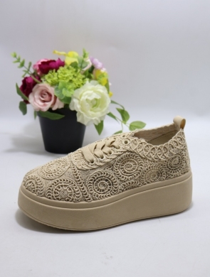 Buty sportowe damskie na płaskim (36-41) EL-044 BEIGE