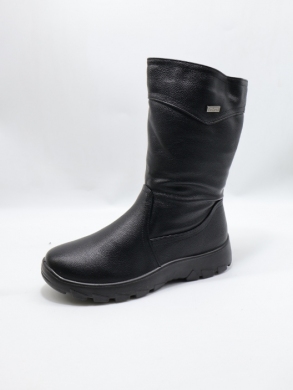 Kozaki damskie ocieplane na płaskim (36-41) JS1-12A BLACK