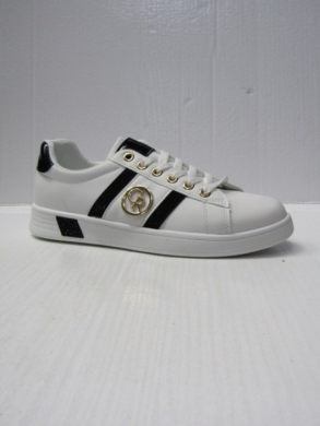 Buty sportowe damskie na płaskim (36-41) 2385-2 WHITE/BLACK