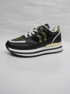 Buty sportowe damskie na płaskim (36-41) 9137 BLACK