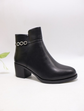 Botki damskie ocieplane na obcasie (36-41) A792-3 BLACK