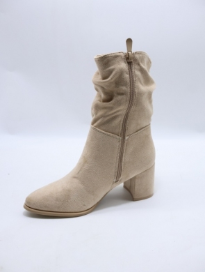Botki damskie ocieplane na obcasie (36-41) HQ339 BEIGE