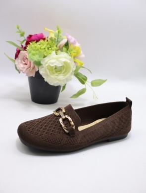 Mokasyny damskie na płaskim (36-41) 2932 BROWN